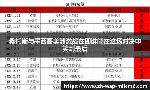 桑托斯与墨西哥美洲激战在即谁能在这场对决中笑到最后